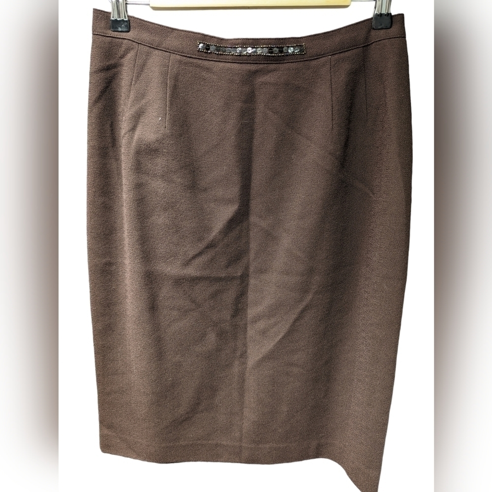 Anne Klein Wool Pencil Skirt Sz 10